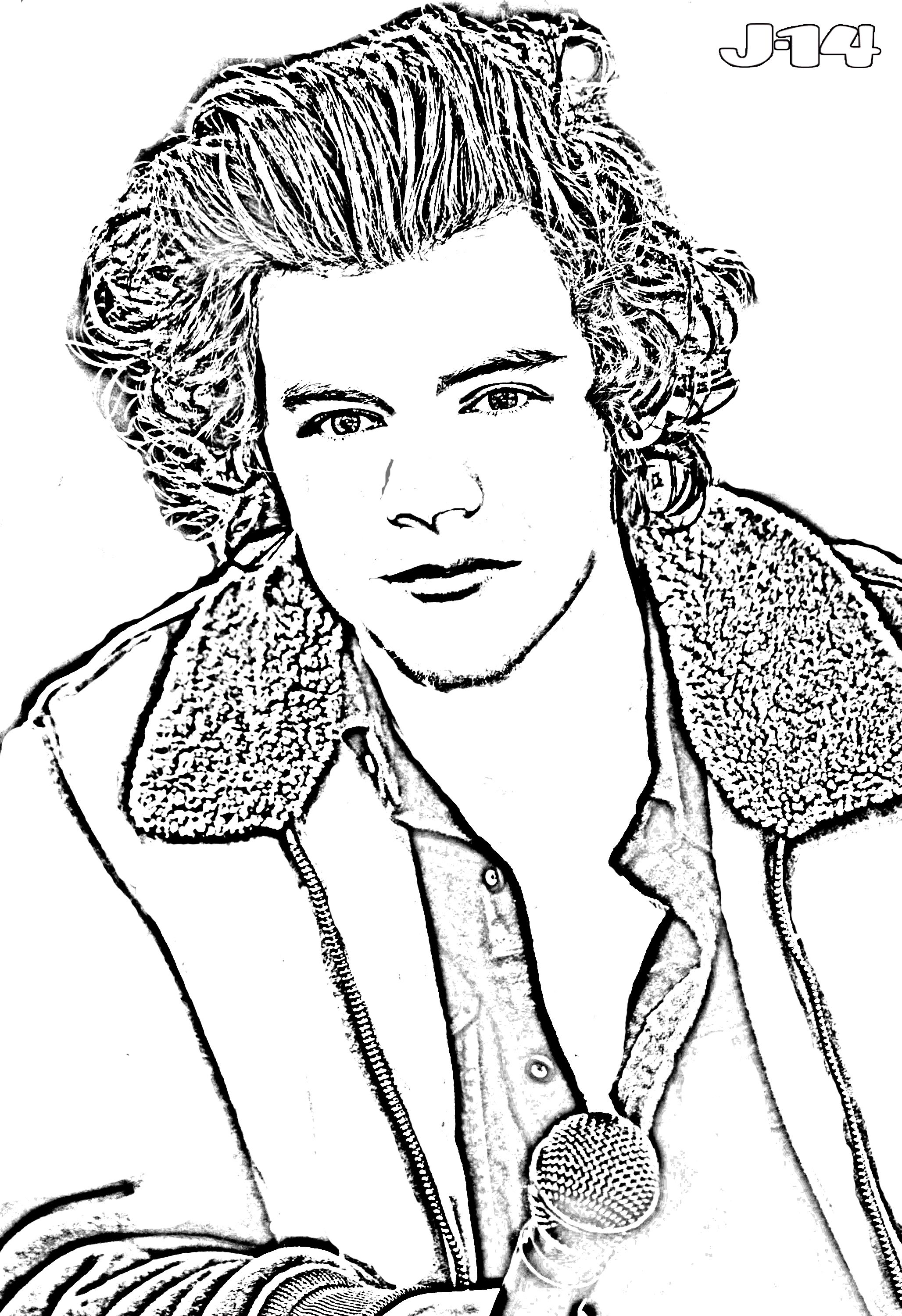 10 Printable One Direction Coloring Pages 2 - J-14