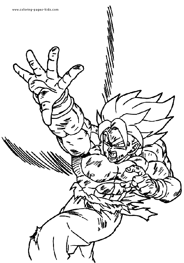 Dragon Ball Z color page - Coloring pages for kids - Cartoon ...