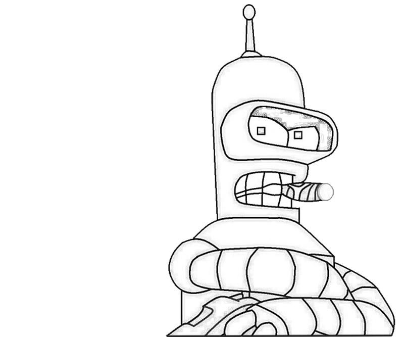 Bender Coloring Page - Coloring Home