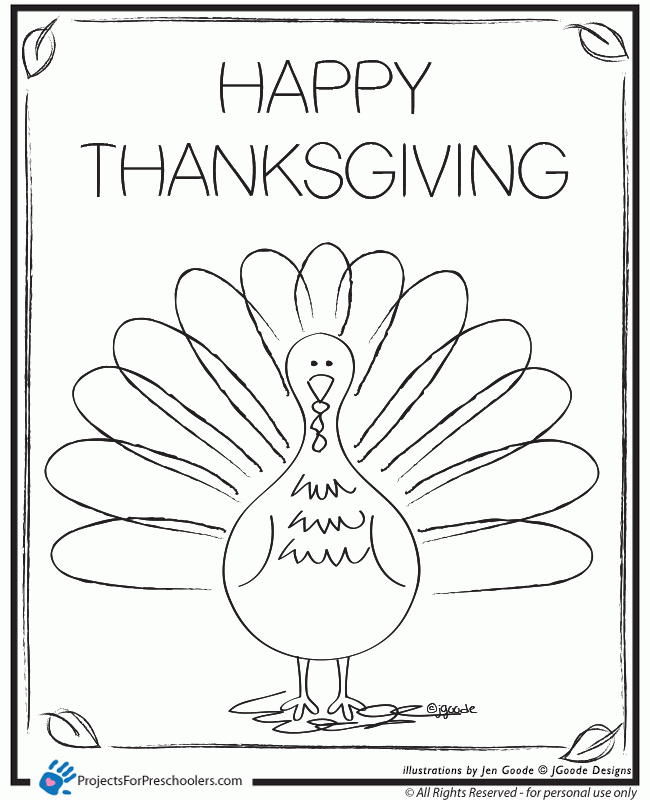 Free Printable Happy Thanksgiving turkey coloring page - from ...