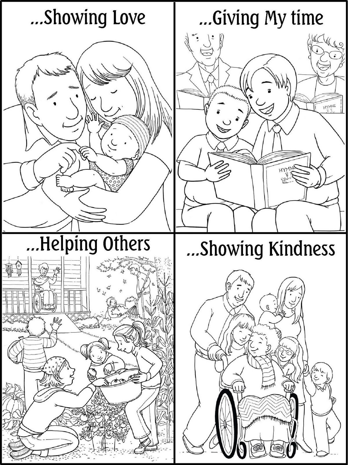 Lds Coloring Pages Love One Another   Coloring Home