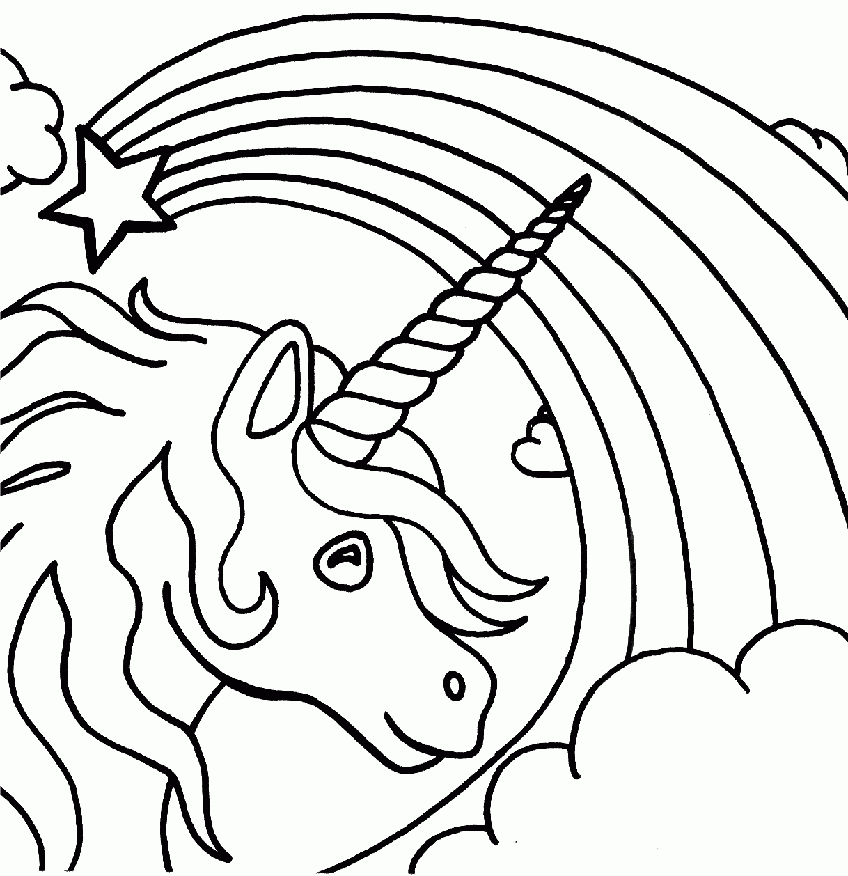 unicorn rainbow coloring pages - coloring home