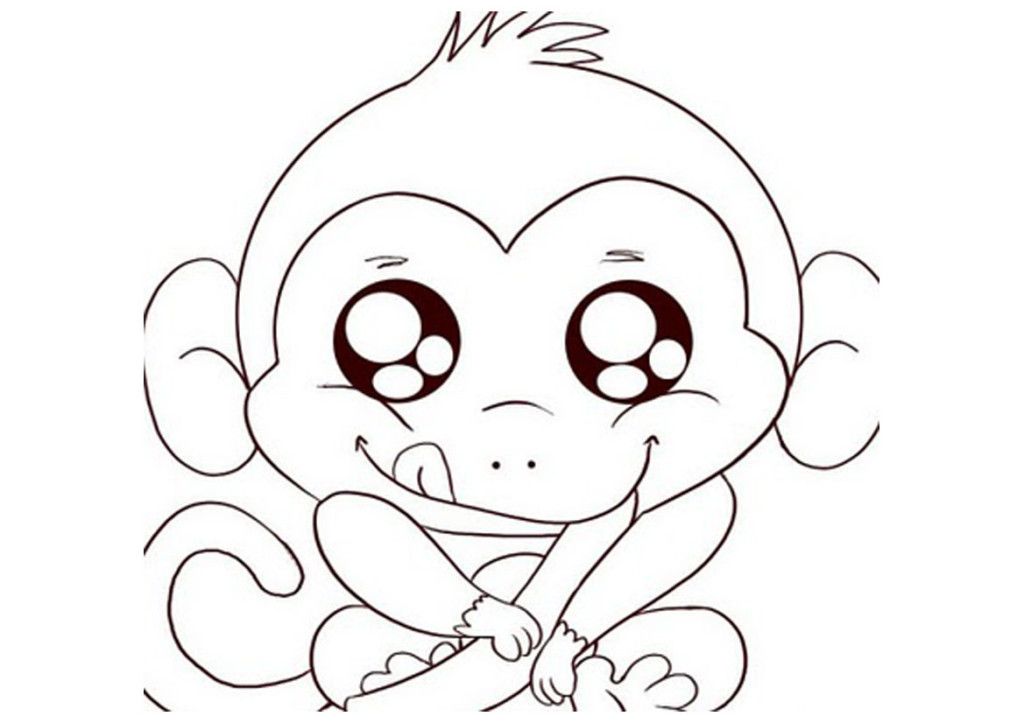 baby animal coloring pages monkey - VoteForVerde.com