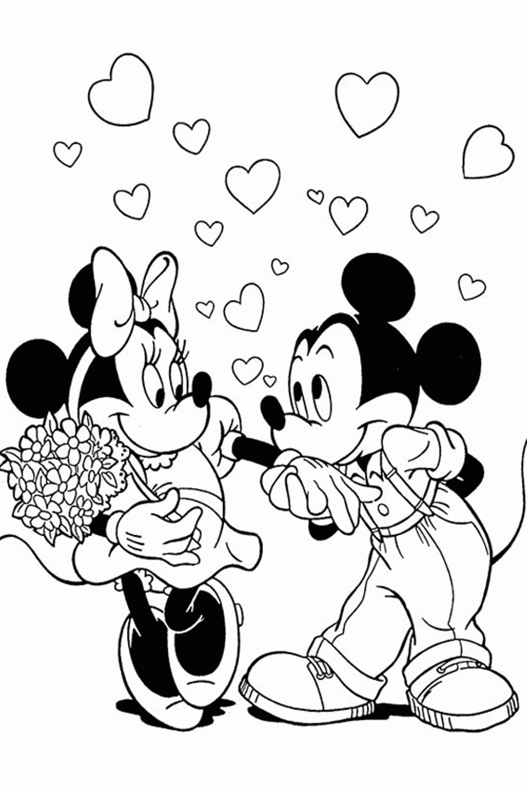 Disney Couple Valentine Coloring Pages   Valentine Coloring Pages ...