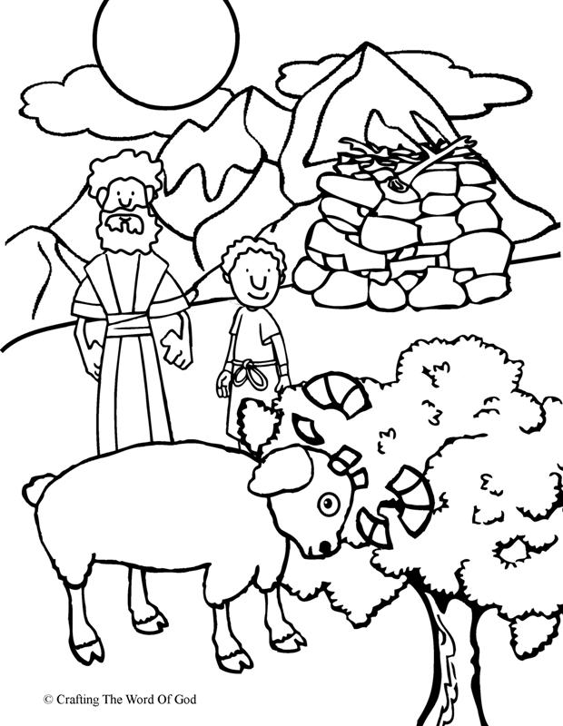 Abraham Offers Isaac- Coloring Page « Crafting The Word Of God