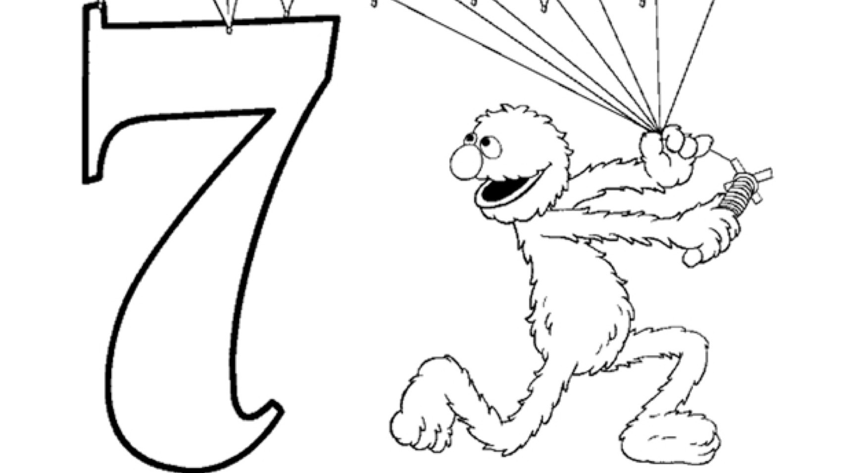 The Number 7 Coloring Page | Kids Coloring… | PBS KIDS for Parents