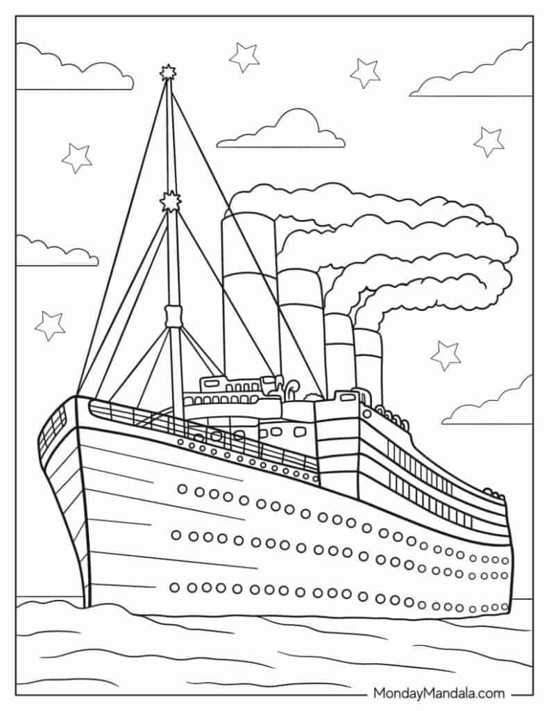 22 Titanic Coloring Pages (Free PDF ...