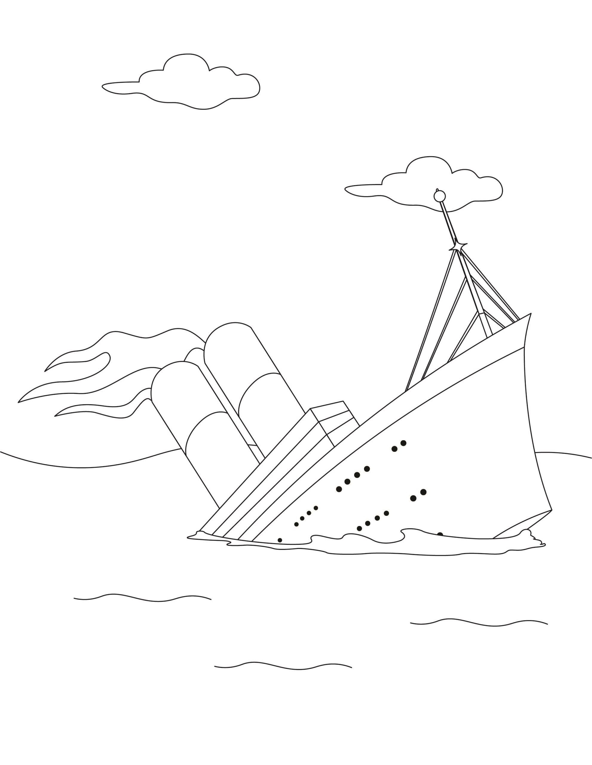 Printable Titanic Coloring Pages Pdf ...