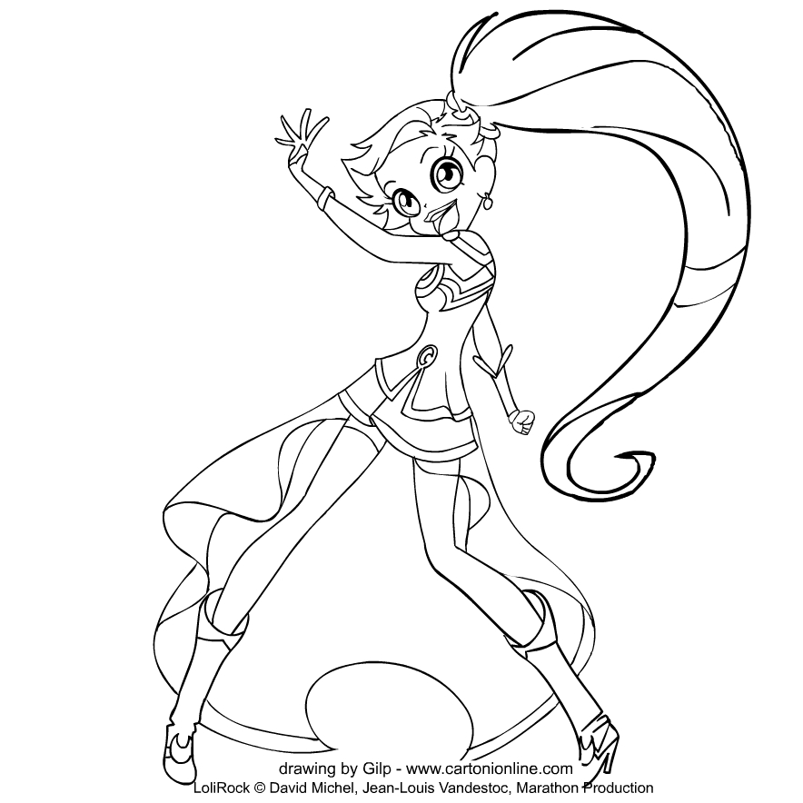 Auriana from LoliRock coloring page