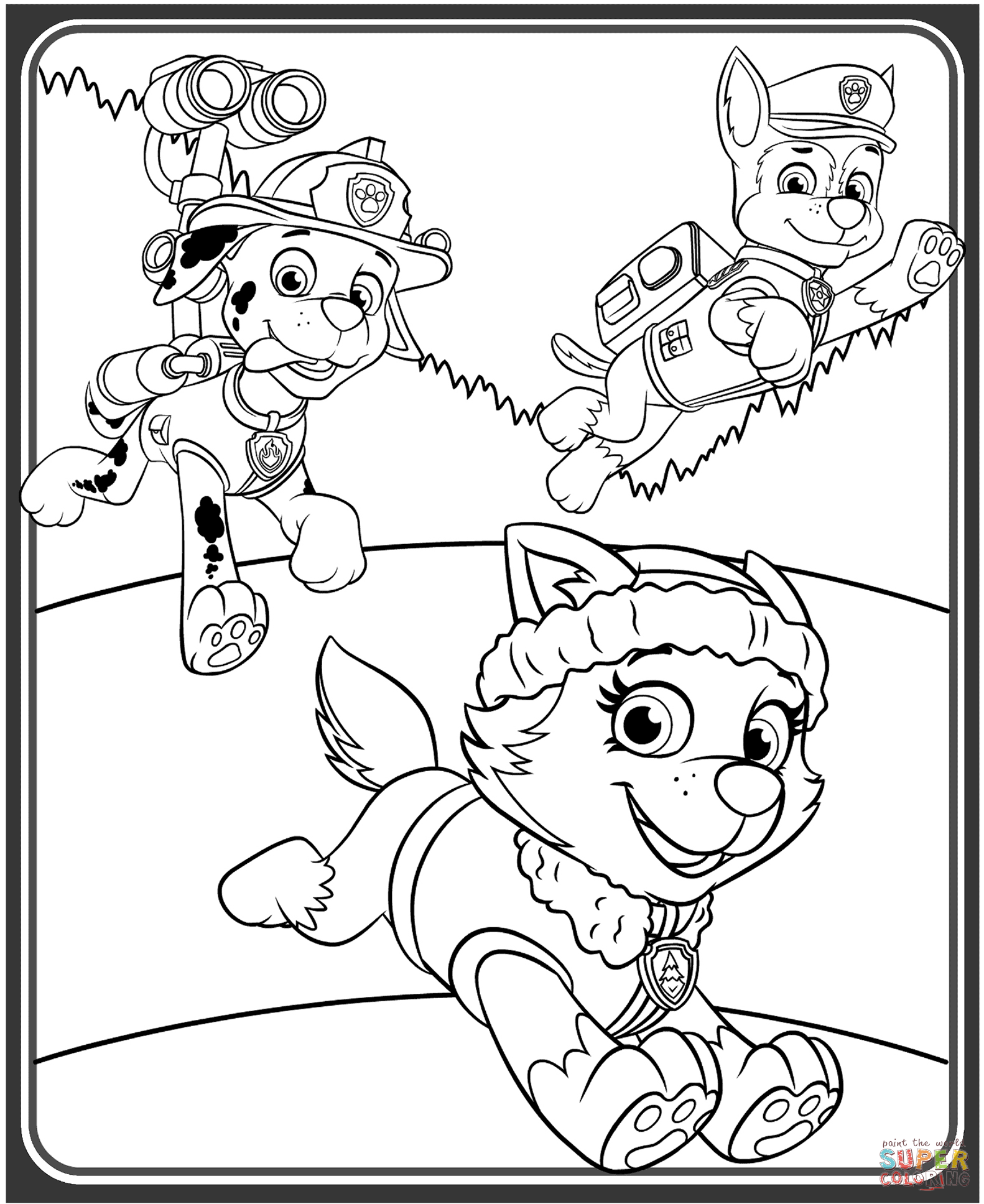 Best Of Super Chase Coloring Page | AnyOneForAnyaTeam