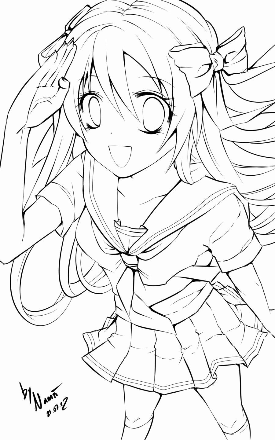 Anime Coloring Books New Free Printable Anime Coloring Pages ...