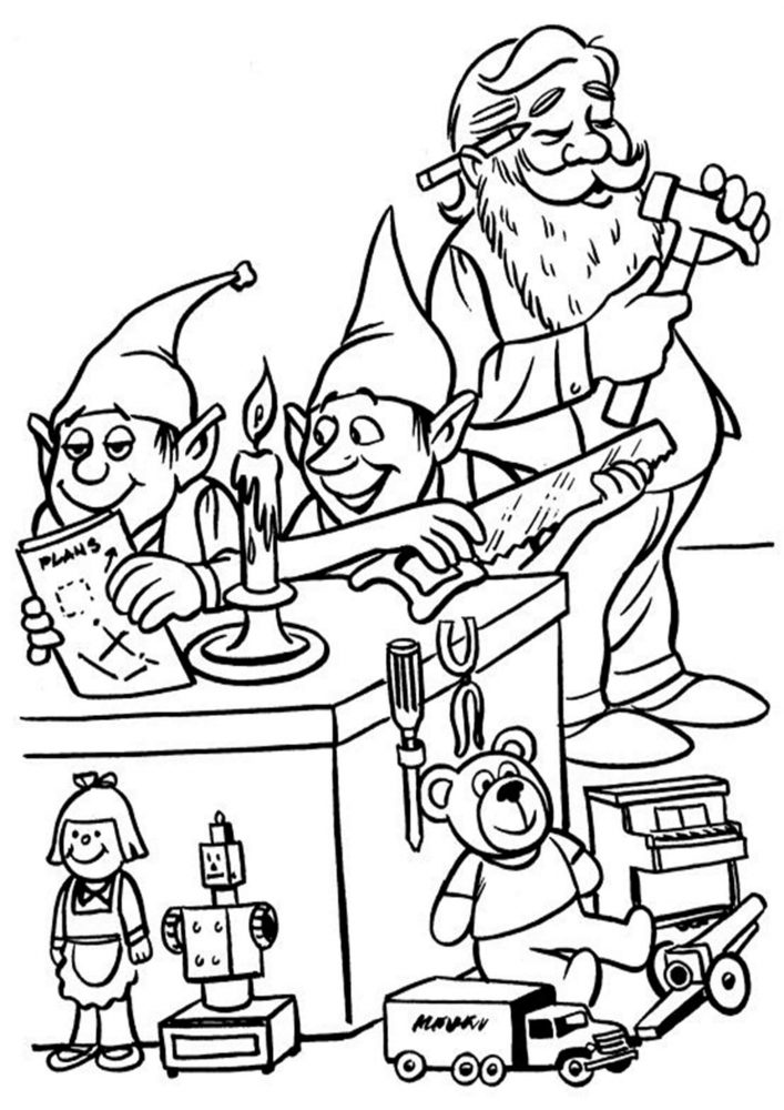Free & Easy To Print Elf Coloring Pages ...
