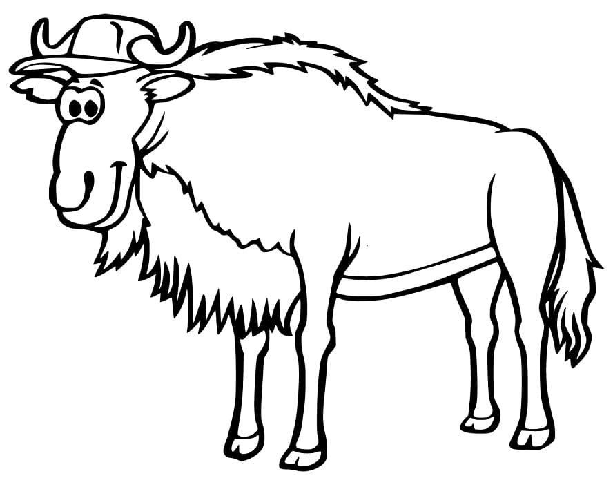 Wildebeest Coloring Pages - Free Printable Coloring Pages for Kids