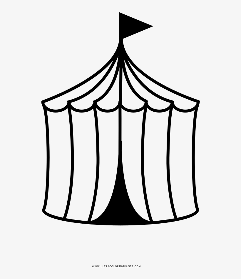 Circus Tent Coloring Page - Circus - Free Transparent PNG Download - PNGkey