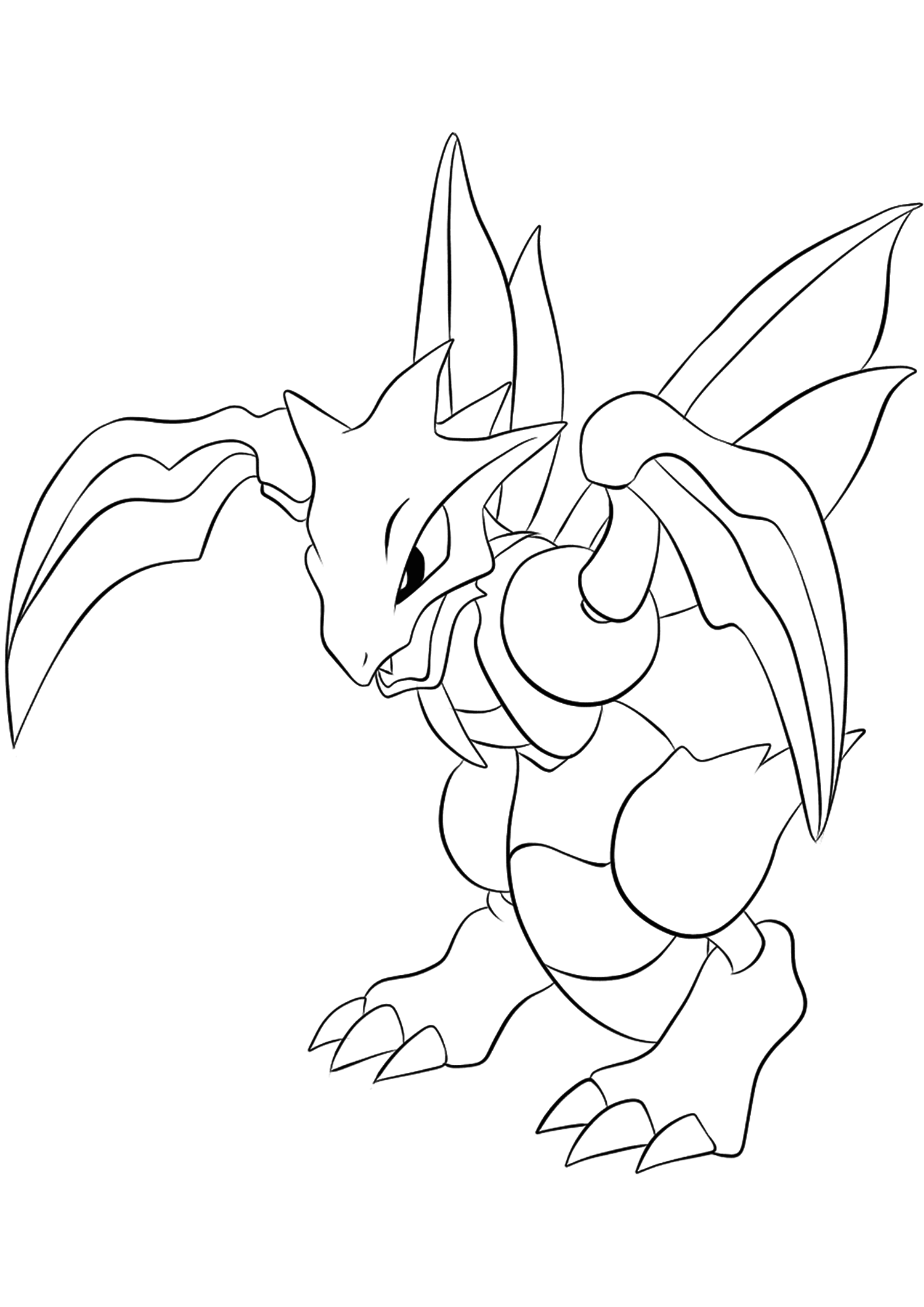 Scyther (No.123) : Pokemon (Generation I) - All Pokemon coloring pages Kids Coloring  Pages