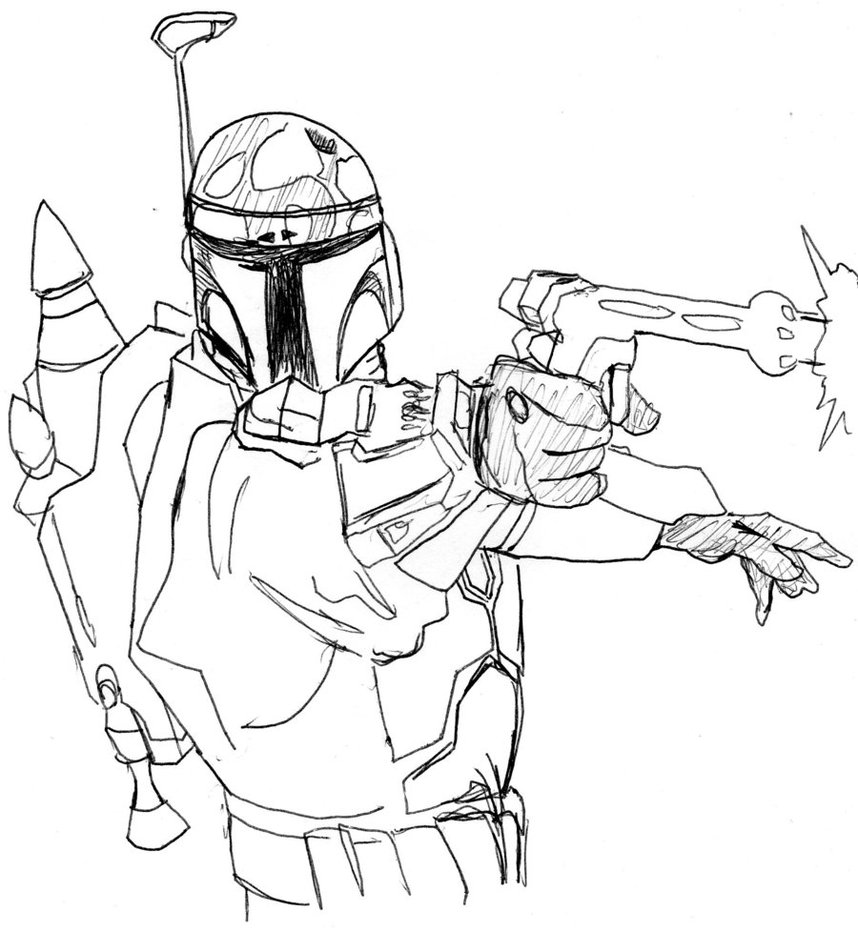 Download Star Wars Jango Fett Coloring Pages - Coloring Home