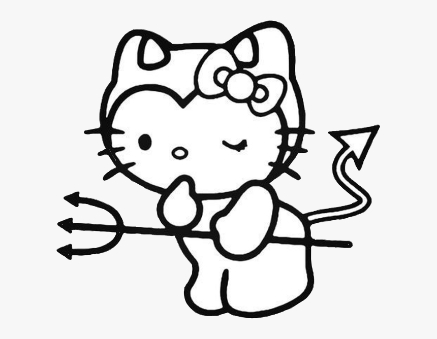 angel #angelbaby #pink #cute #grunge #grungegirl #grungeaesthetic - Hello  Kitty Coloring Pages Aesthetic, HD Png Download , Transparent Png Image -  PNGitem