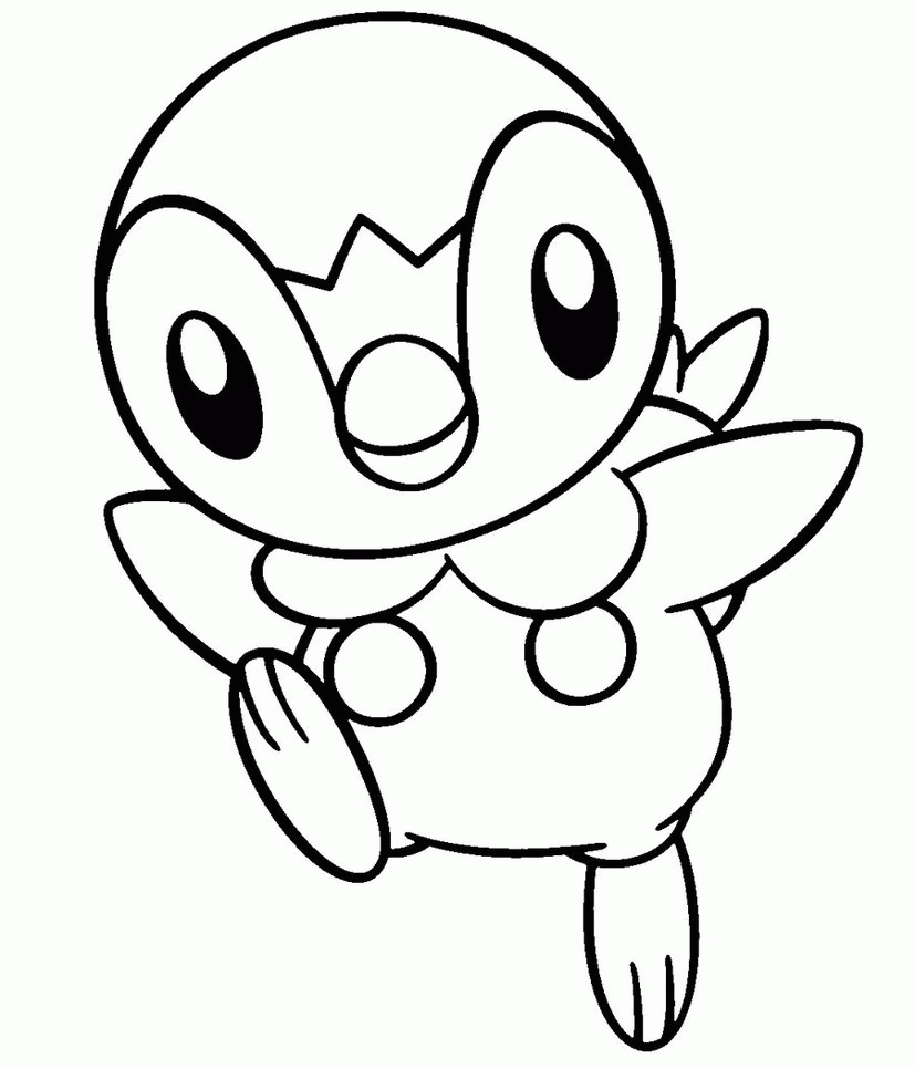 Piplup Coloring Page - Coloring Pages for Kids and for Adults