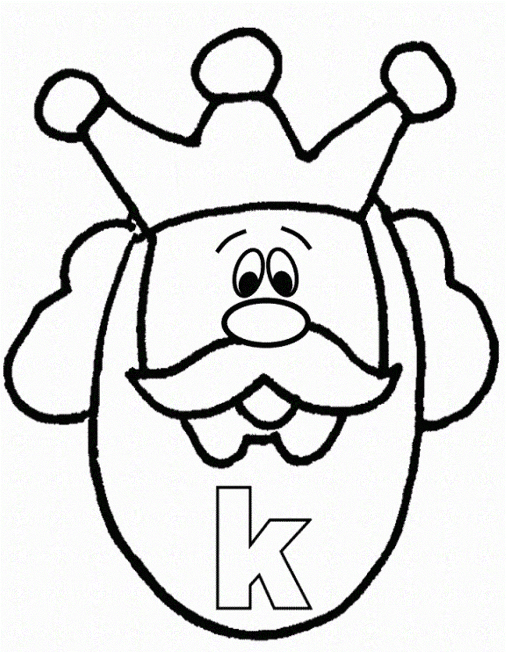Alphabet Coloring Pages Free King Word | Alphabet Coloring pages ...