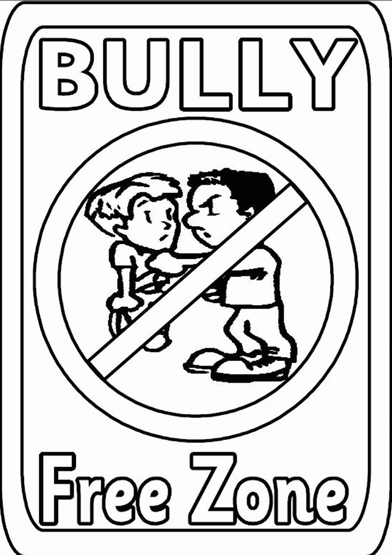 No Bullying Coloring Pages