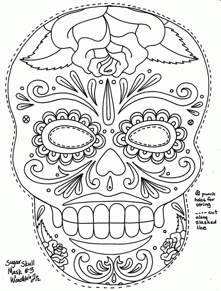 Related Skull Coloring Pages item-12768, Skull Coloring Pages ...