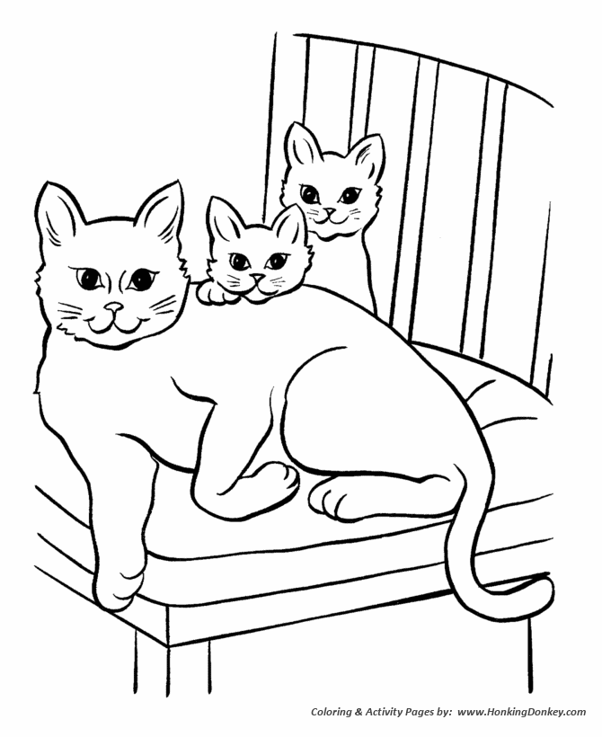 Pet Cat Coloring Pages | Free Printable Pet Coloring Pages and 