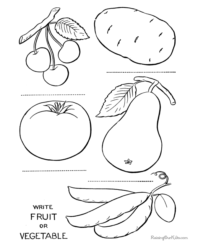 Printable Pictures Of Vegetables Coloring Home