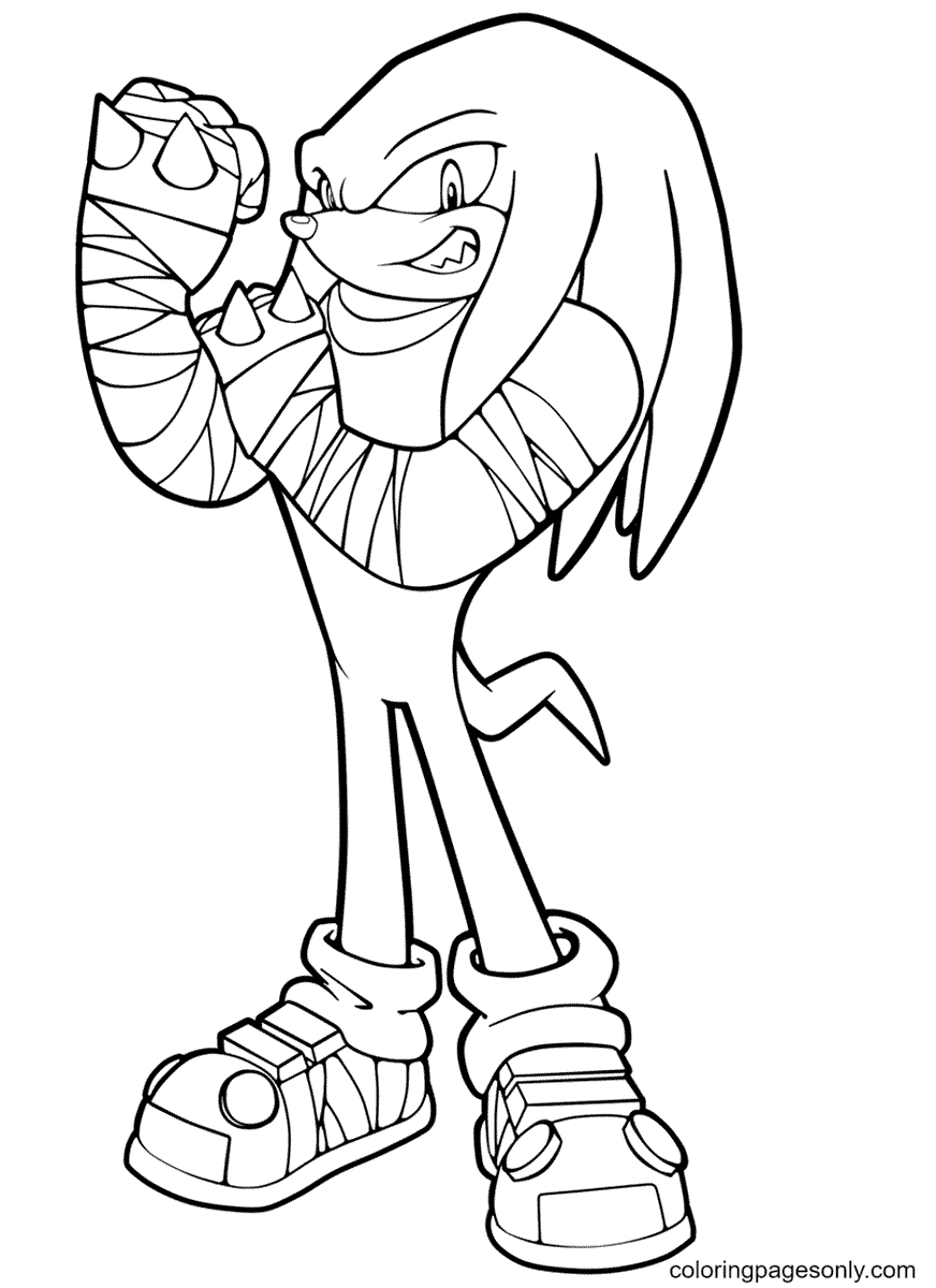 Knuckles Coloring Pages - Coloring Pages For Kids And Adults