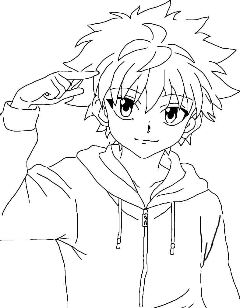Boy Anime Coloring Pages - Coloring Home