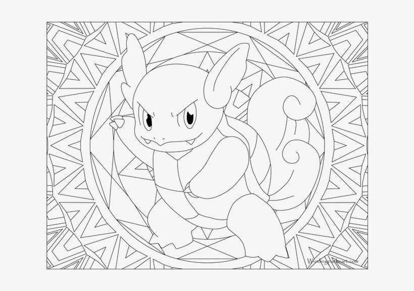 Wartortle Pokemon - Adult Pokemon Coloring Page PNG Image ...