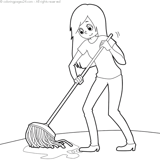 Download Cleaning 5 | Coloring Pages 24 - Coloring Home