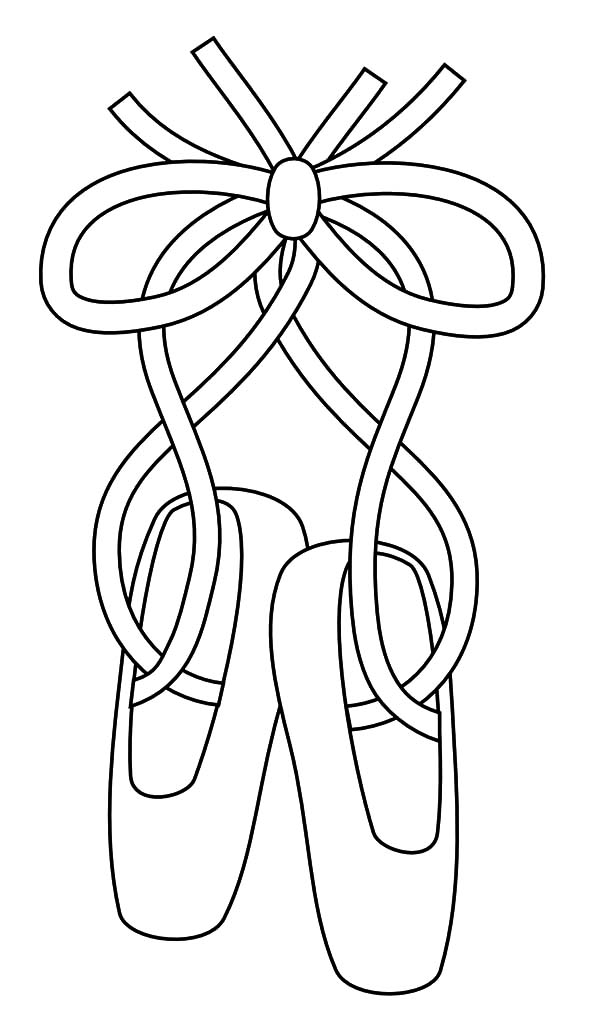 Ballerina Shoes For Present Coloring Pages : Bulk Color
