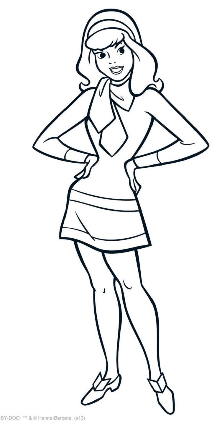 Scooby Doo Daphne Coloring Pages Check more at  http://coloringareas.com/5433/scooby-doo-daphn… | Scooby doo coloring pages,  Scooby doo tattoo, Disney coloring pages