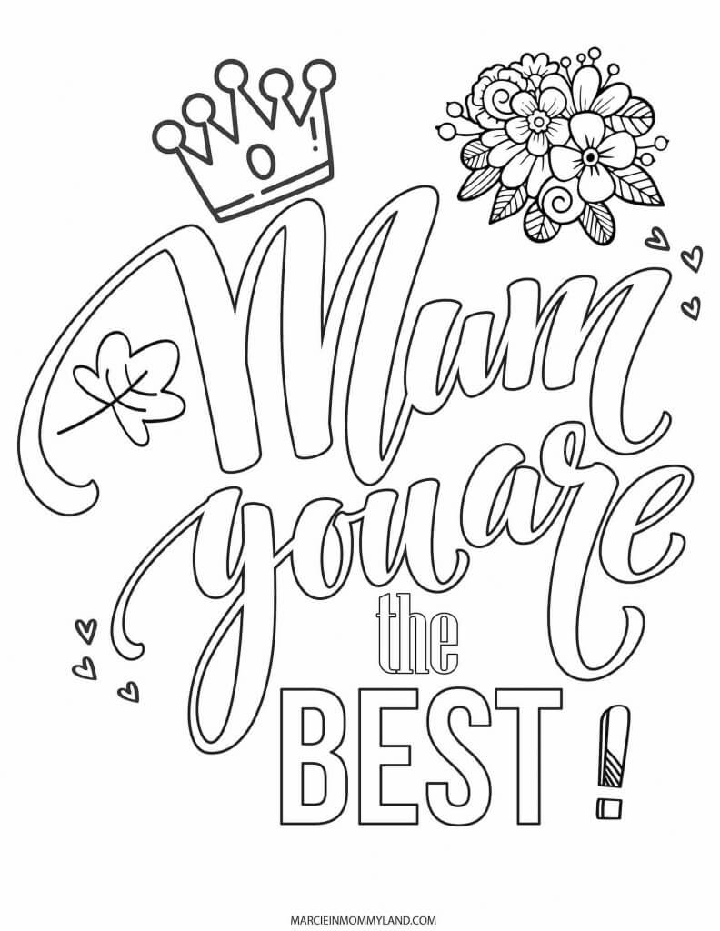Free Printable Mother's Day Worksheets and Coloring Pages for Kids - Marcie  in Mommyland