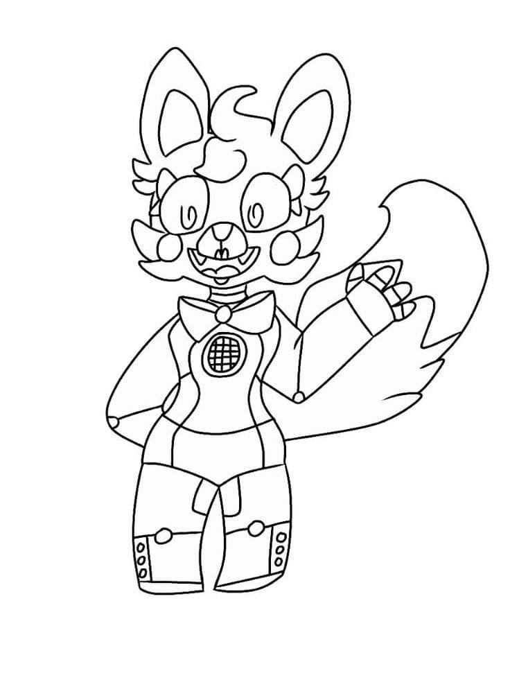 FNAF Foxy Coloring Pages