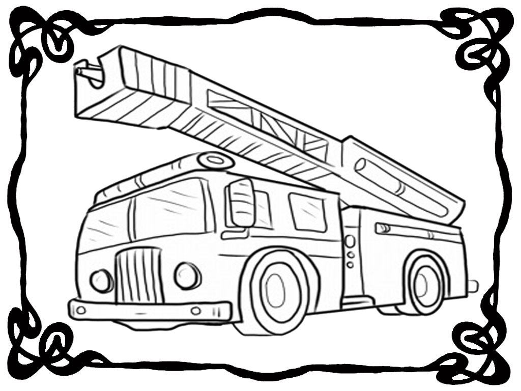 printable Fire Truck Coloring Pages