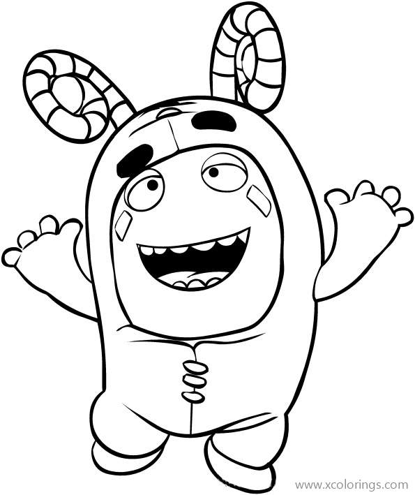 Oddbods Coloring Pages Happy Zee - XColorings.com