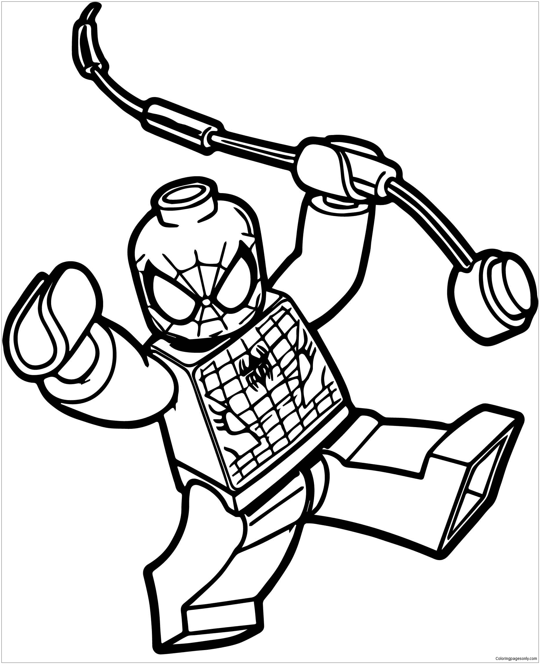 Box Spiderman Lego Spider Man Coloring Page - Free Coloring Pages Online