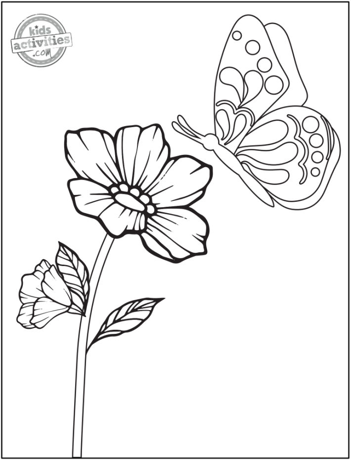14 Original Pretty Flower Coloring Pages To Print | Kids Activities