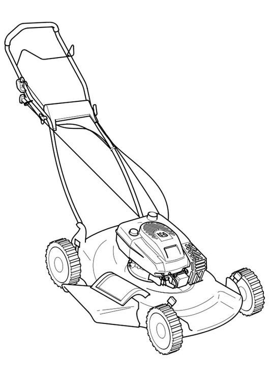 Coloring page lawn mower - coloring picture lawn mower. Free coloring sheets  to print and download. Images for schools and… | Push mower, Lawn mower, Coloring  pages