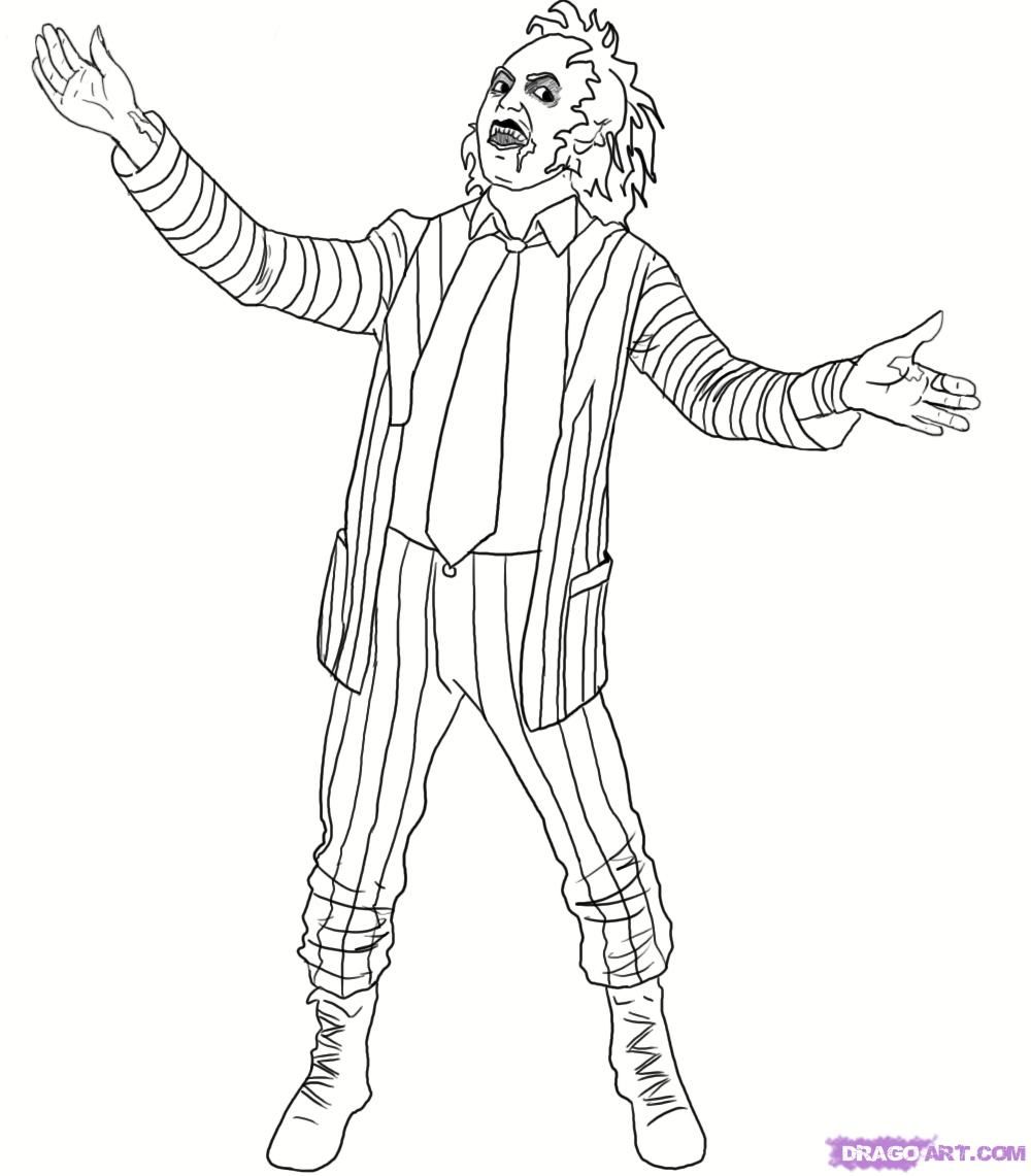 Beetlejuice Coloring Pages Coloring Home