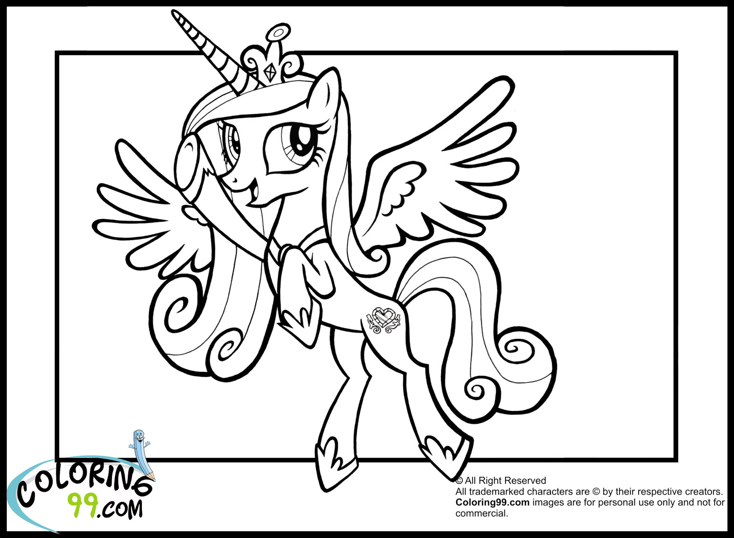 Princess Cadence Coloring Pages   Team Colors   Coloring Home