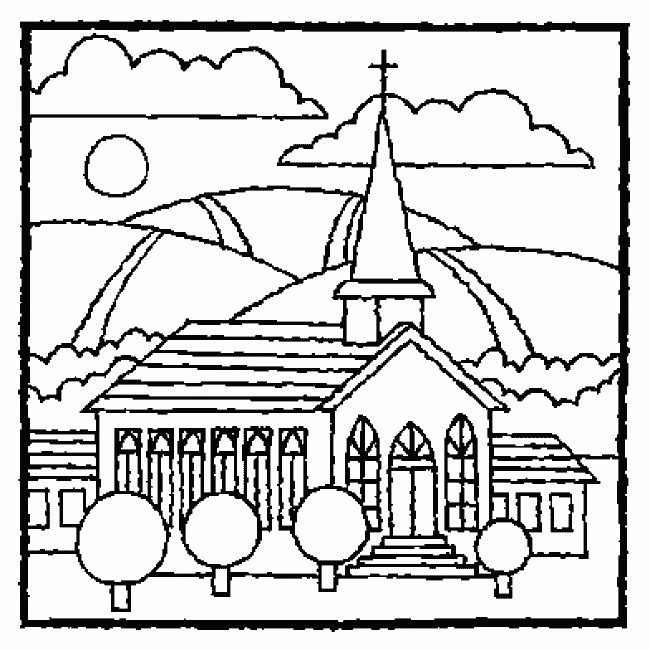 Free Printable Church Coloring Pages