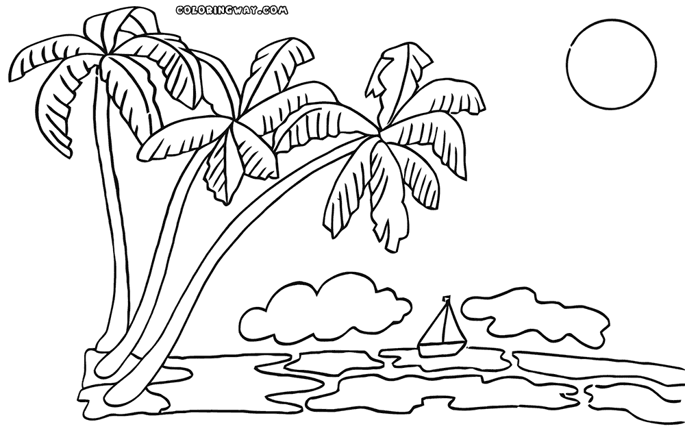 Coloring Pages Of Palm Trees - Coloring Home