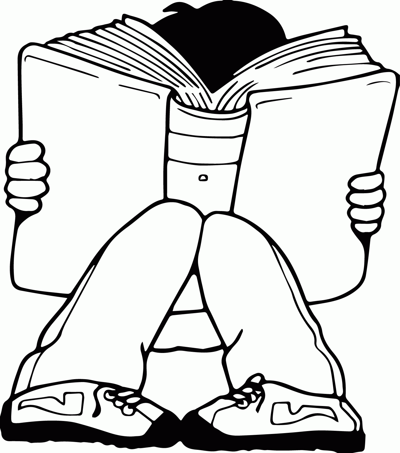 Read A Book Coloring Page - Coloring Home