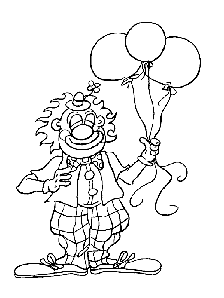 Free Printable Clown Coloring Pages For Kids