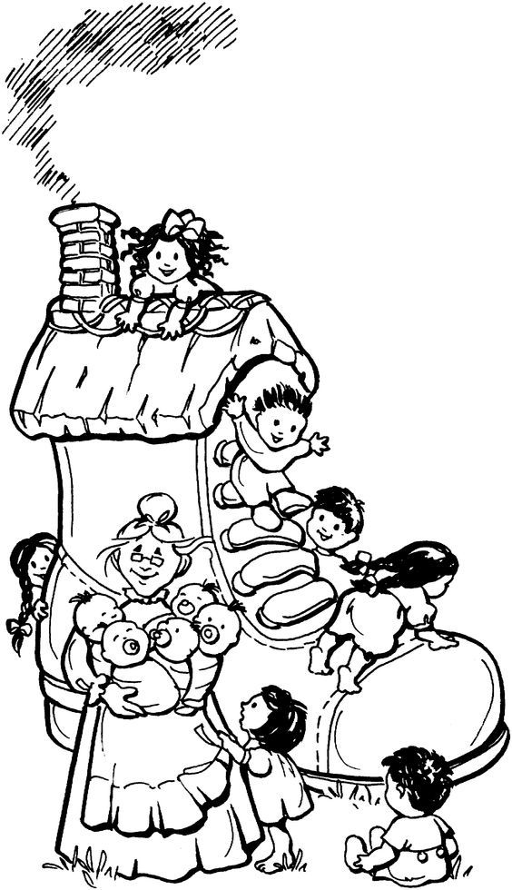 Free Printable Coloring Page...Mother Goose, Nursery Rhymes, The ...