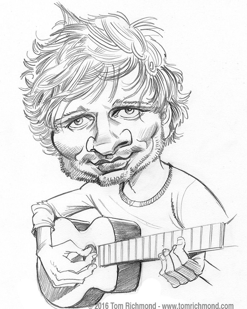 Sketch o'the Week- Ed Sheeran! | Caricature sketch, Caricature drawing,  Cartoon drawings