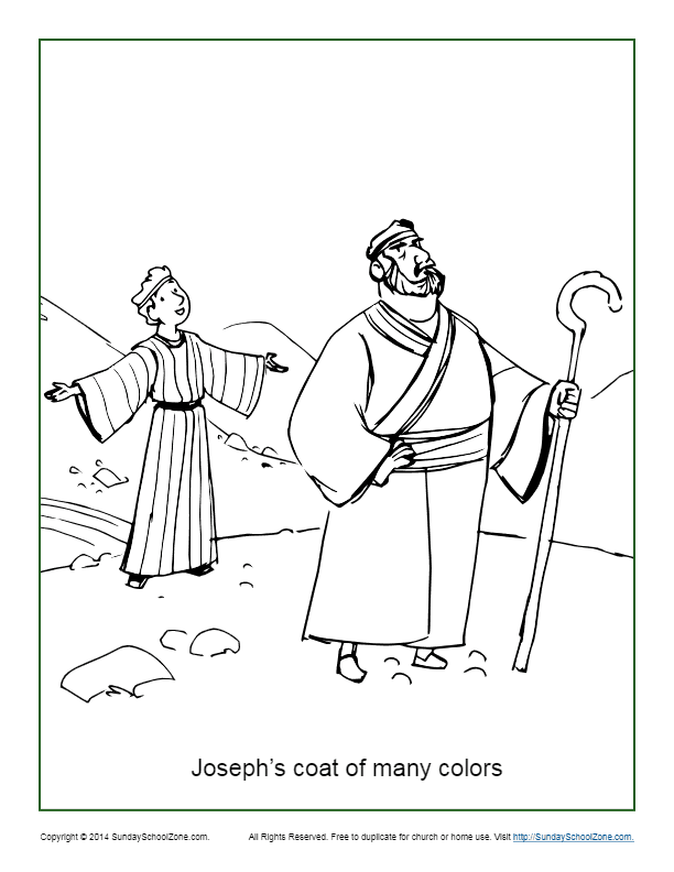 Joseph's Coat of Many Colors Coloring Page