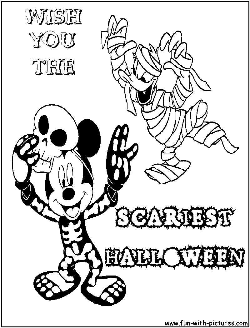 8 Pics of Mickey Halloween Coloring Pages - Disney Mickey Mouse ...